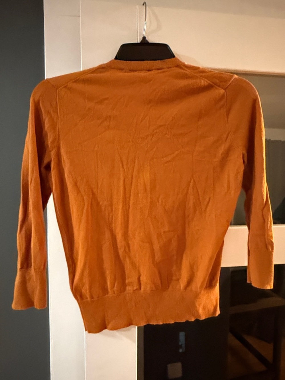 J. Crew Orange Ribbed Sweater (XS) - Picture 3 of 3